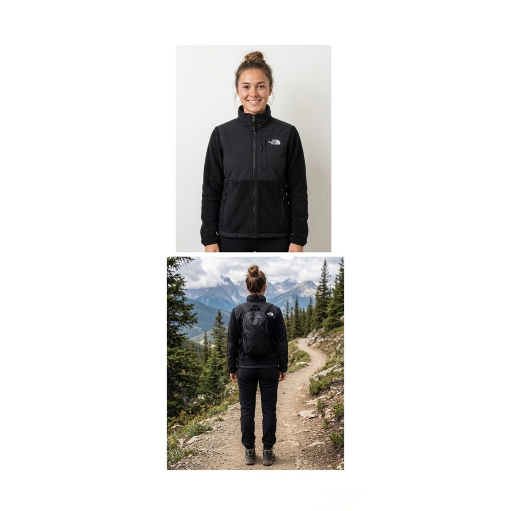 The North Face Denali Fleece Jacket Black Polartec Zip Up Womens XS TP F10 12862